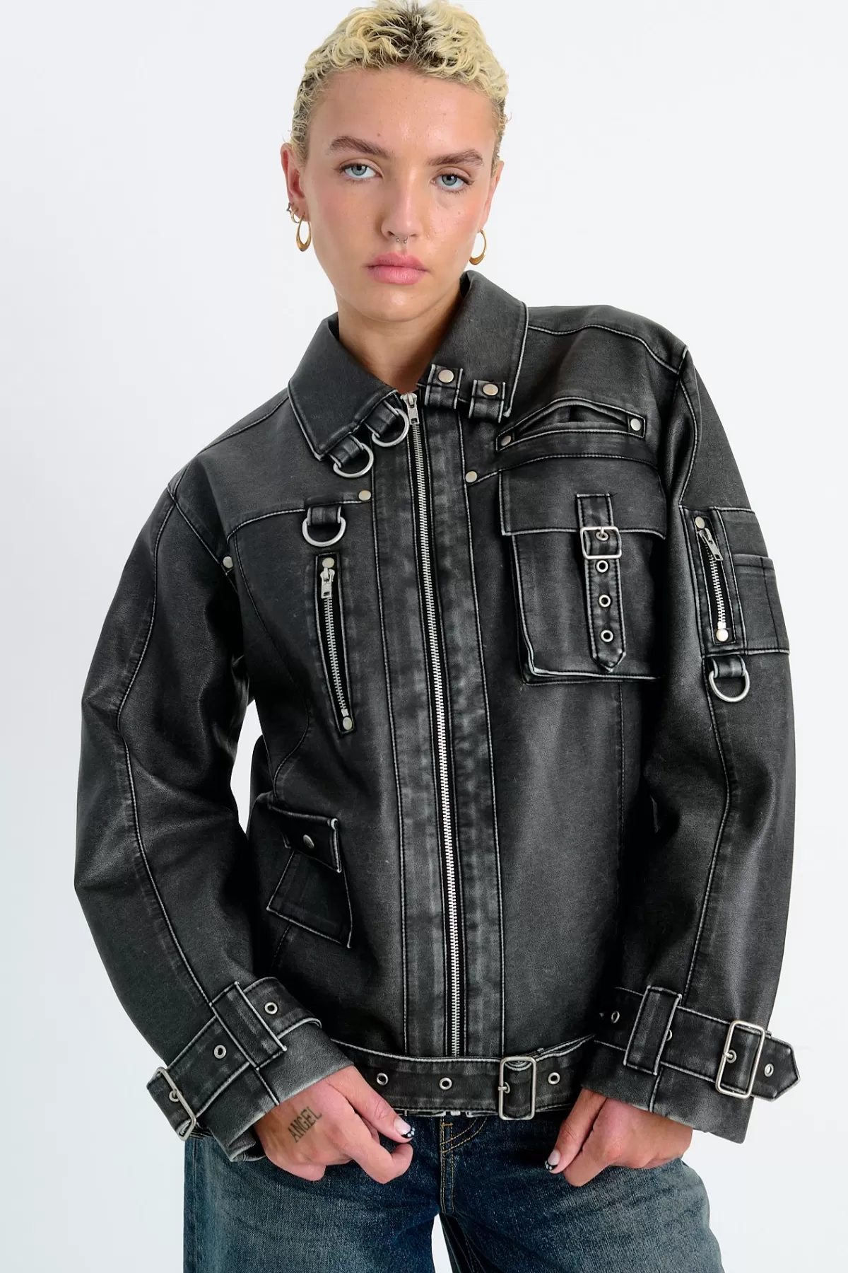 Online The Ragged Priest Ace Faux Leather Jacket