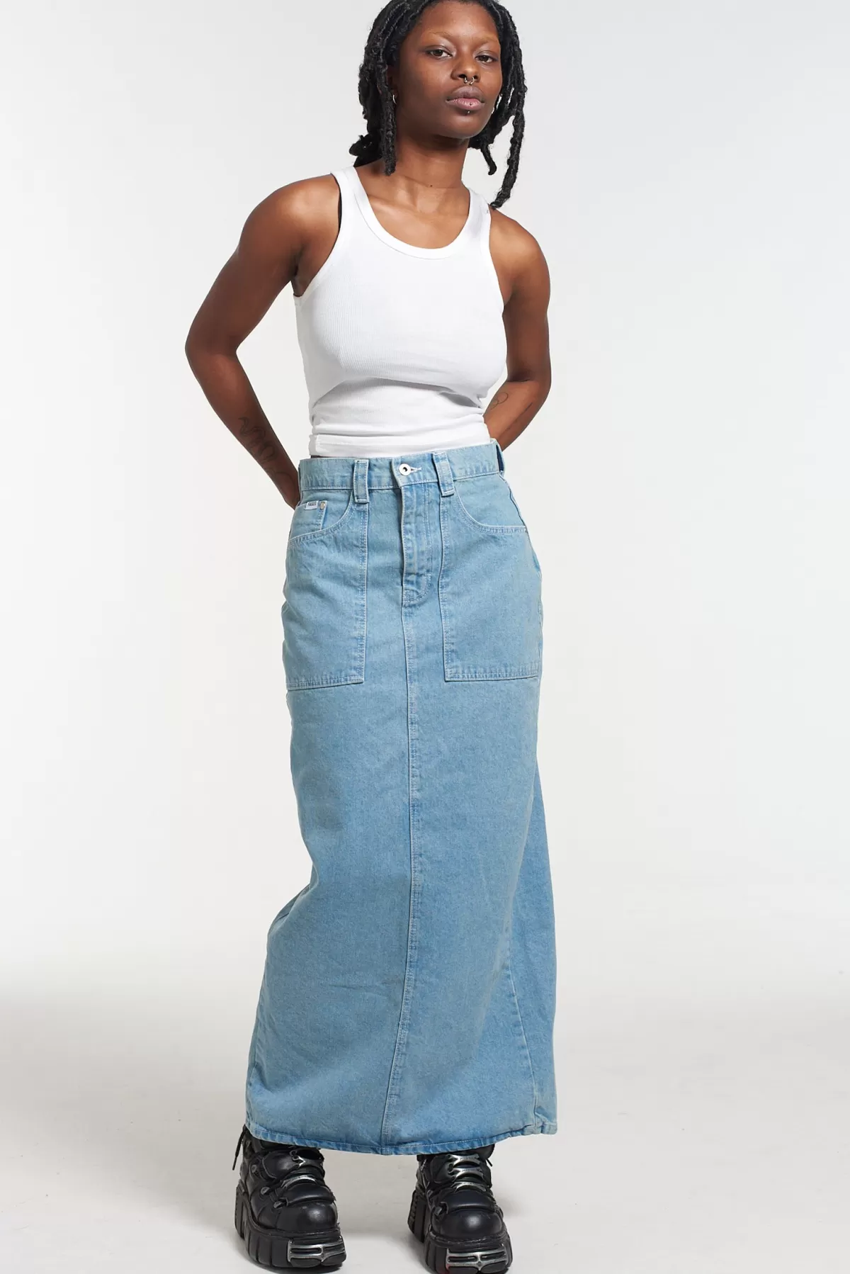 Cheap The Ragged Priest Carpenter Maxi Skirt - Blue