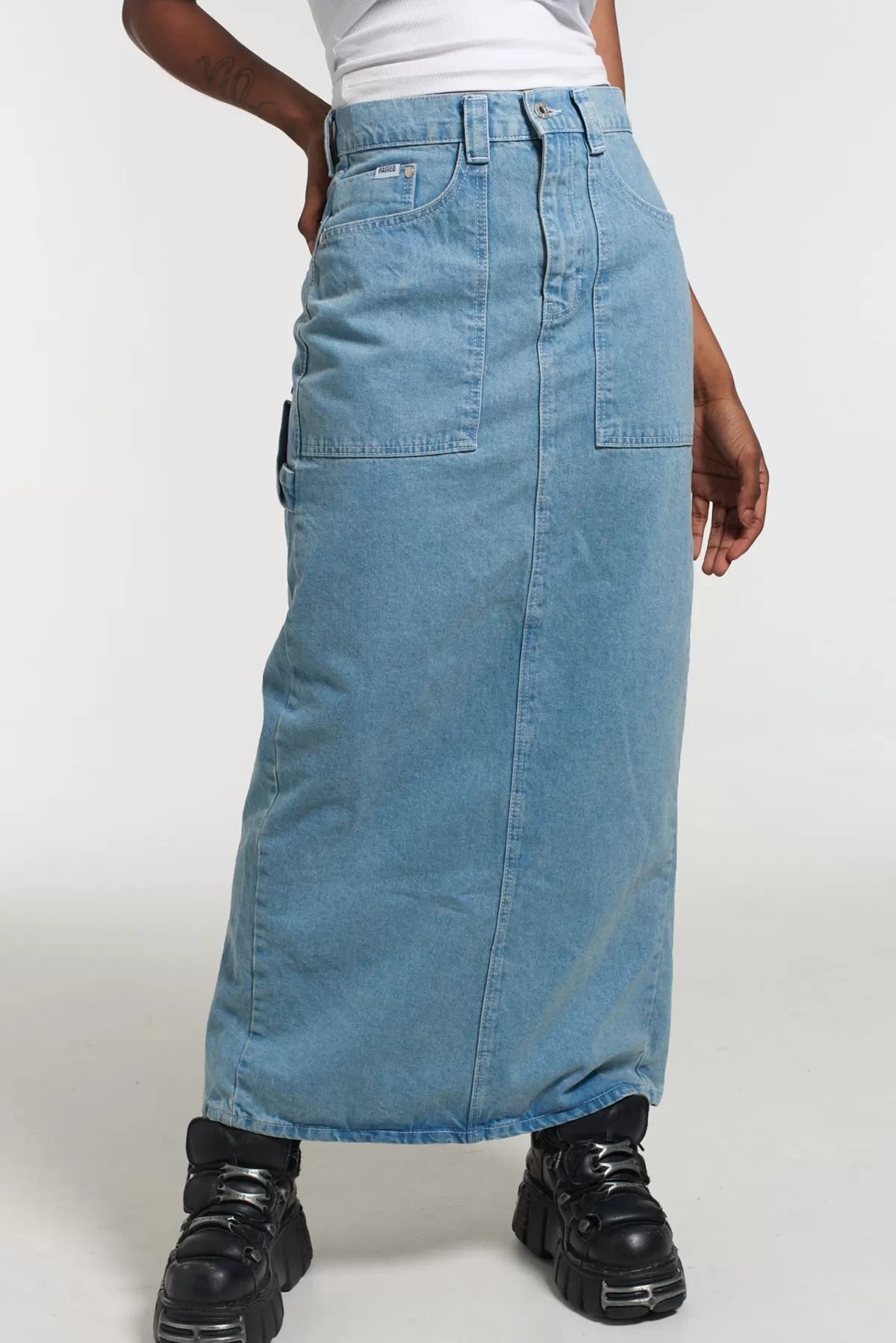 Cheap The Ragged Priest Carpenter Maxi Skirt - Blue