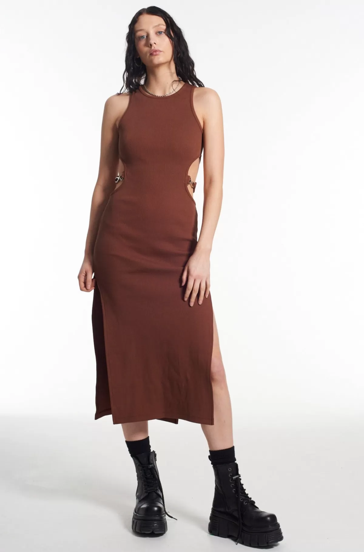 Clearance The Ragged Priest Darkside Vest Dress Brown