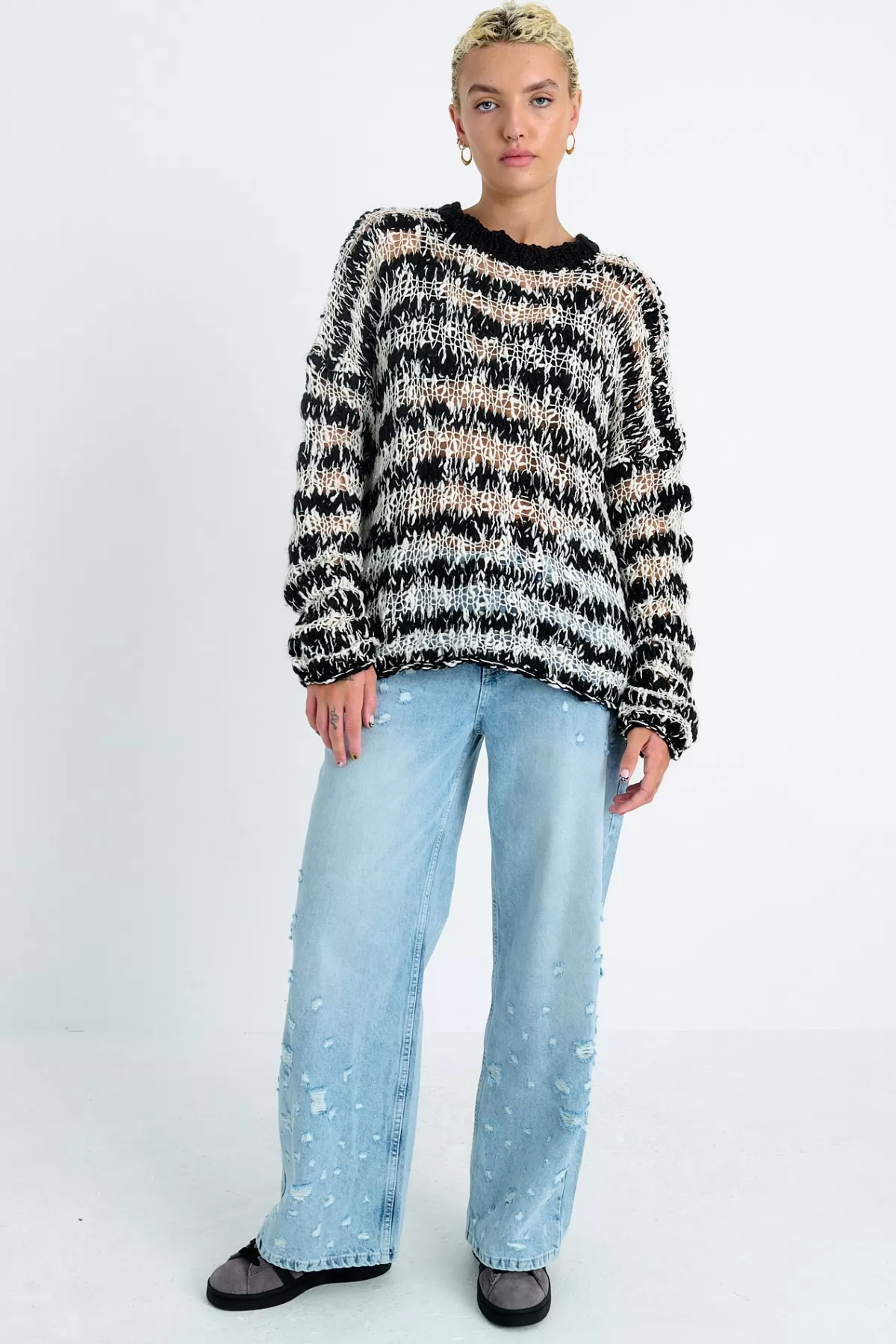 Sale The Ragged Priest Element Stripe Knit