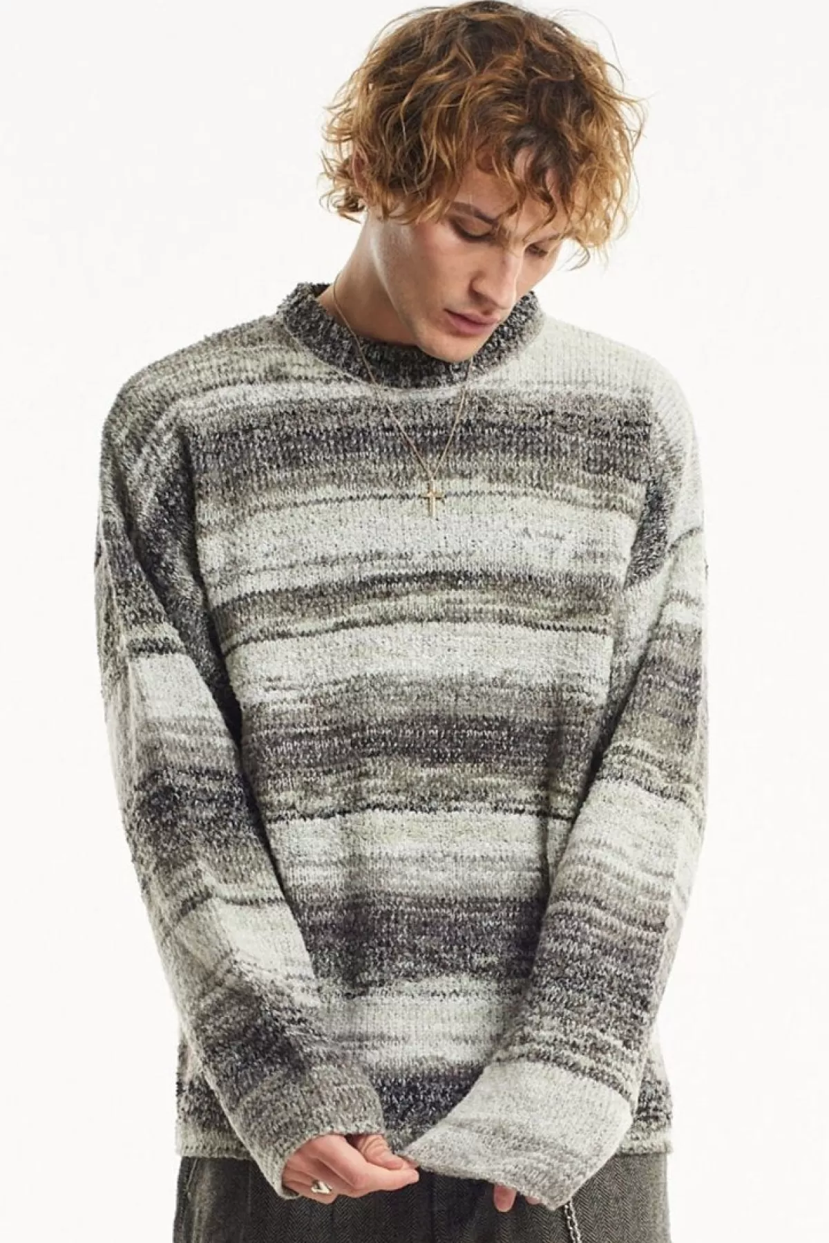 Fashion The Ragged Priest Jumble Spacedye Stripe Knit Jumper