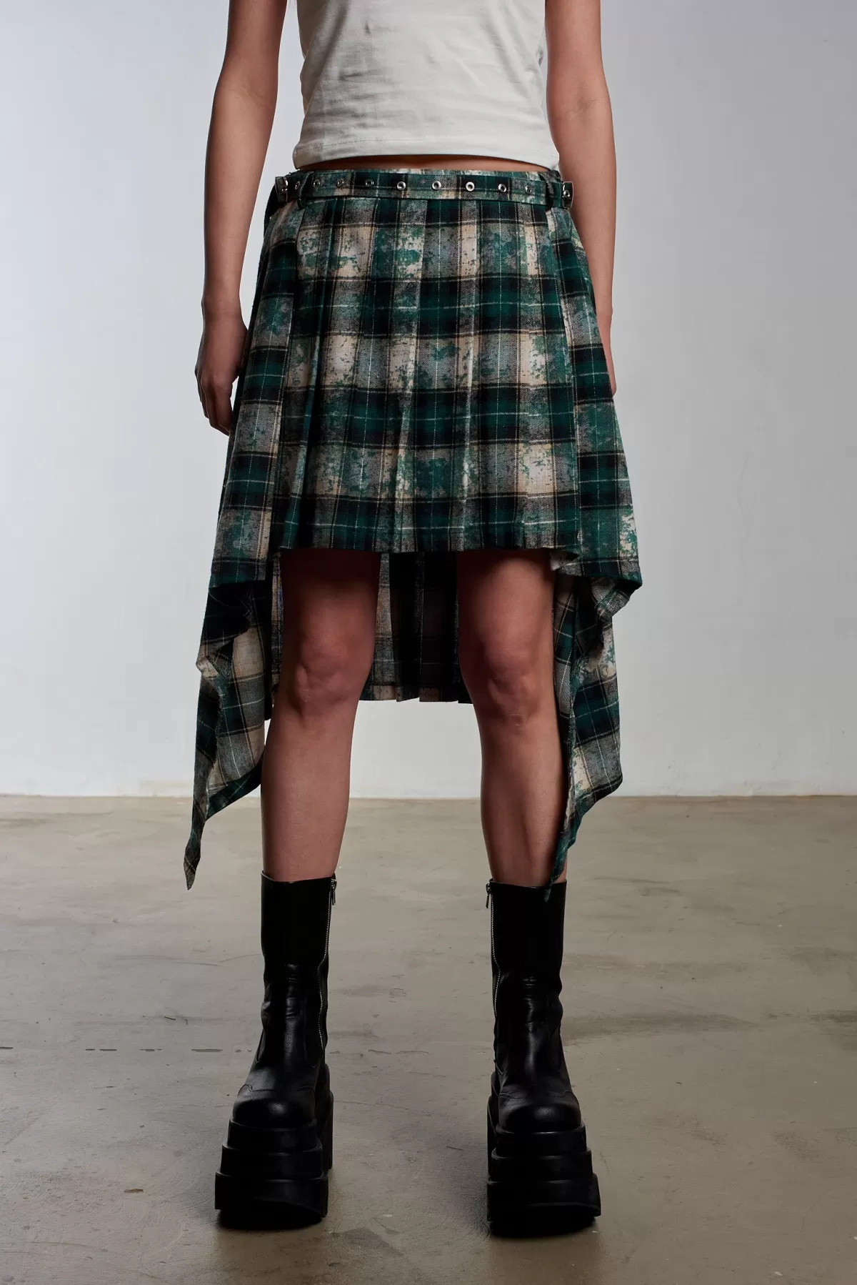 Shop The Ragged Priest Lore Pleated Tartan Skirt