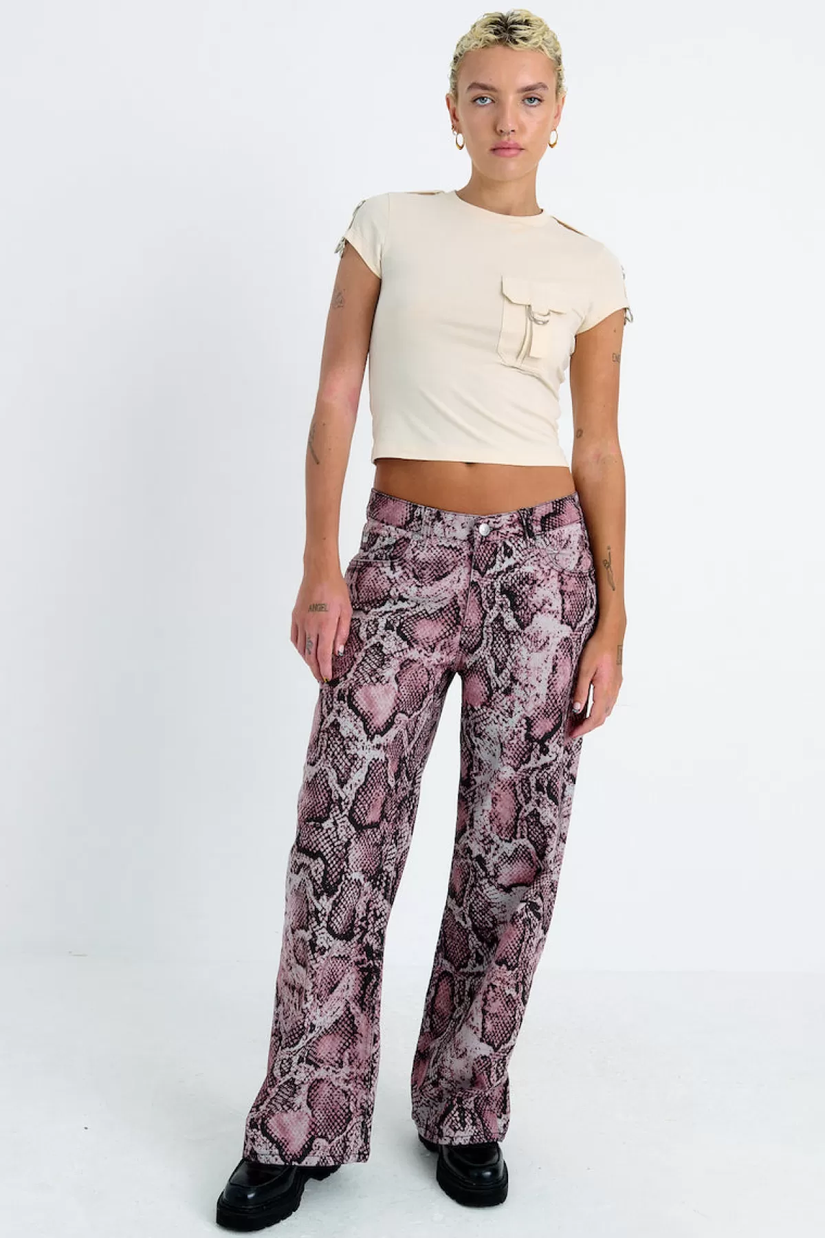 New The Ragged Priest Pink Snake Release Jean