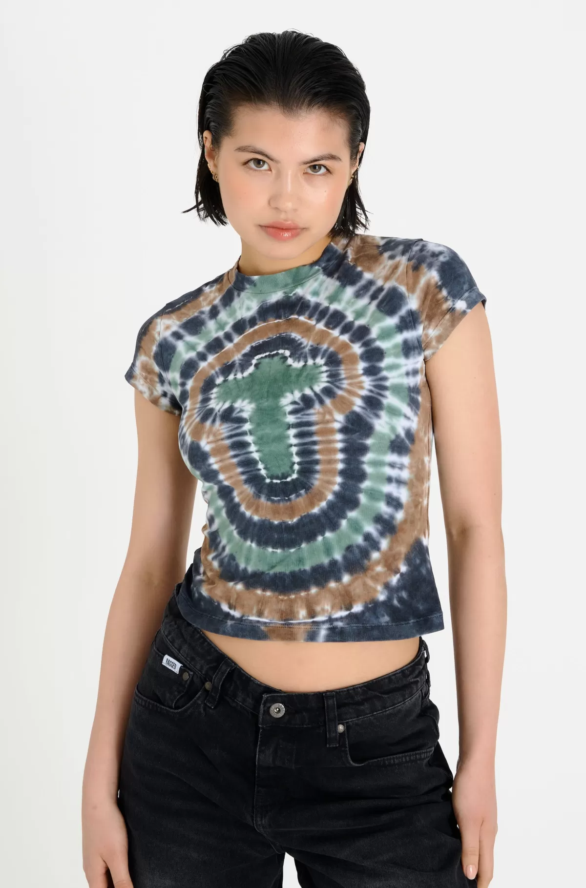 Shop The Ragged Priest Tainted Tie Dye Baby Tee