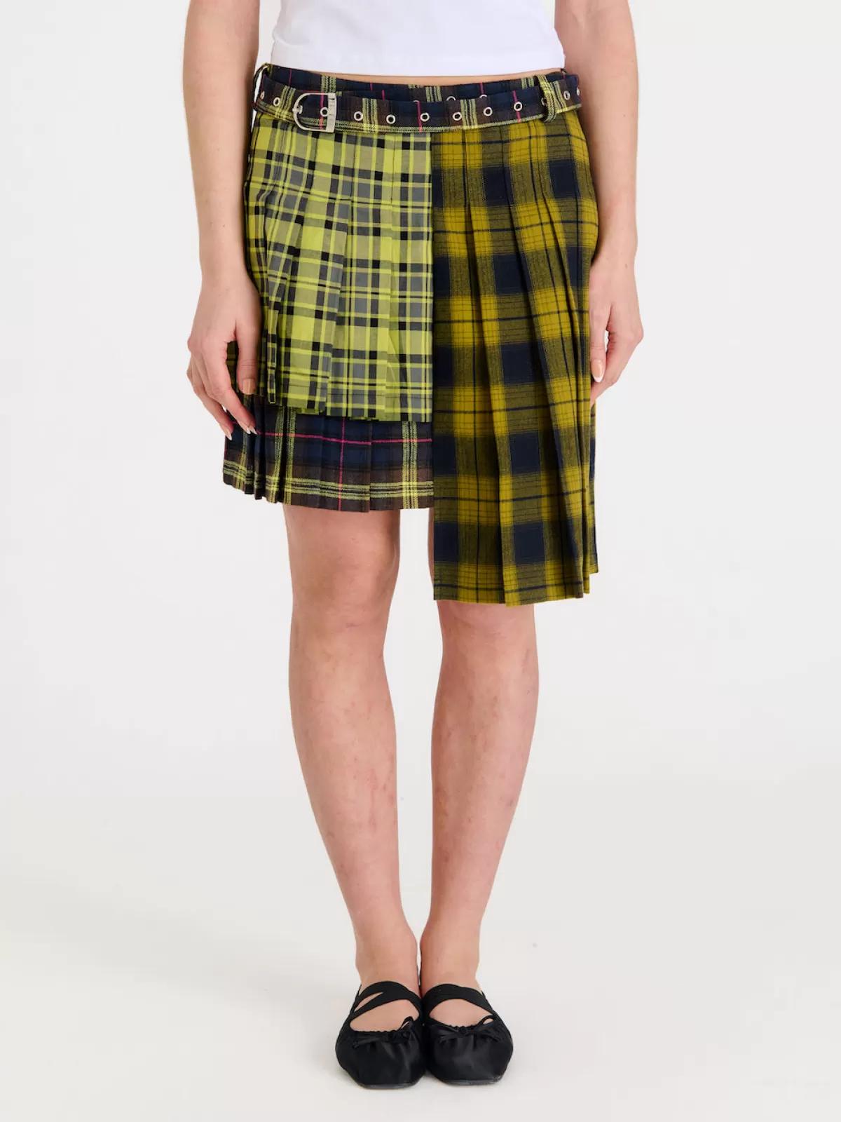 Cheap The Ragged Priest Tarnish Check Mini Skirt