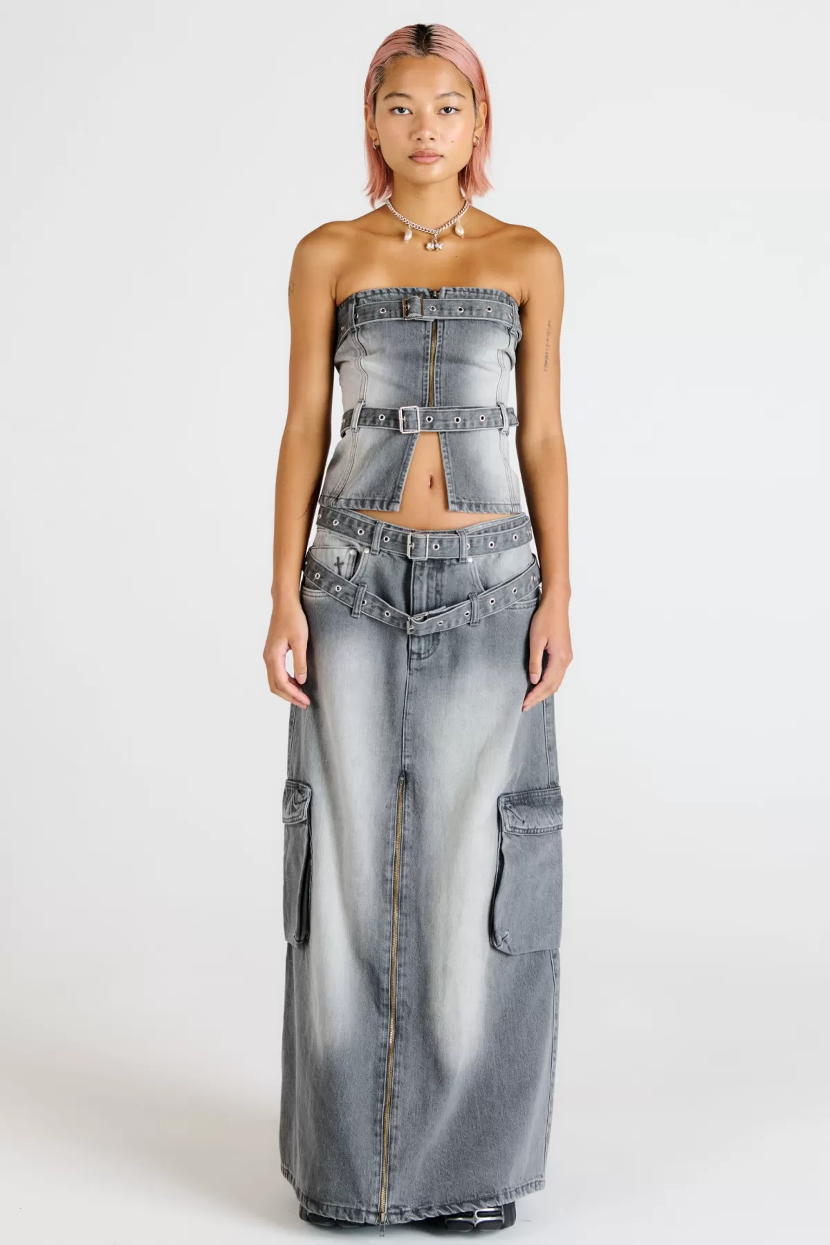 Best Sale The Ragged Priest Vertigo Cargo Maxi Skirt