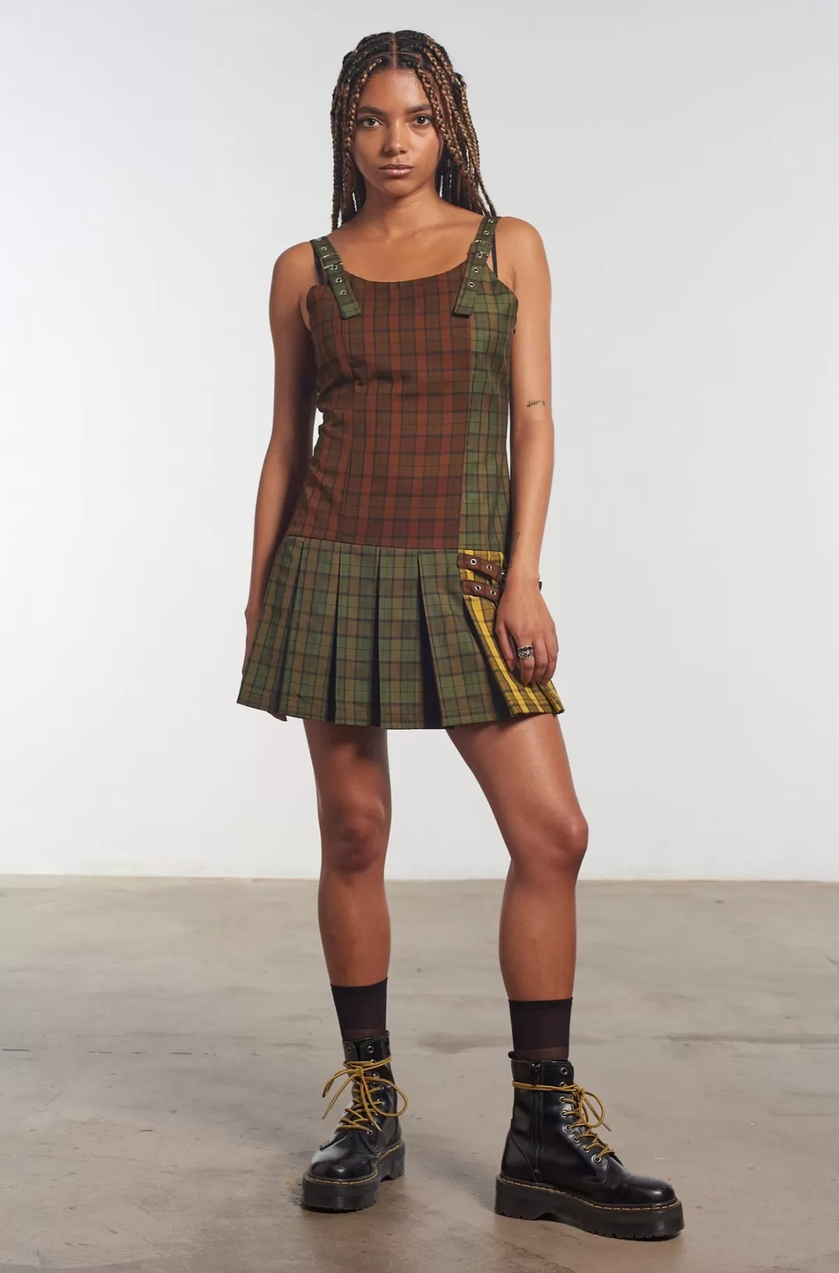 Sale The Ragged Priest Viv Tartan Mini Dress